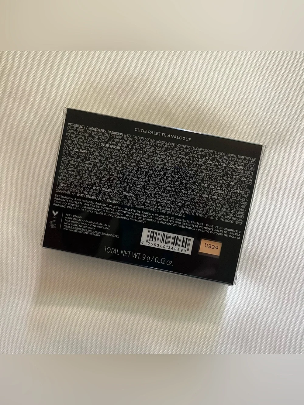 NABLA Analogue Cutie 6 Pan Vegan Eyeshadow Palette Full Size NWT